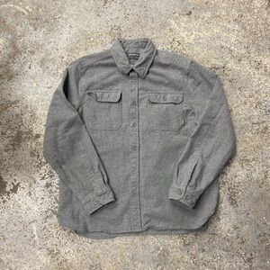 Eddie Bauer Charcoal Gray flannel Shirt Large men’s